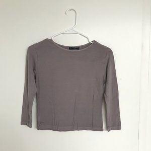 Brandy Melville brown mid length sleeve top